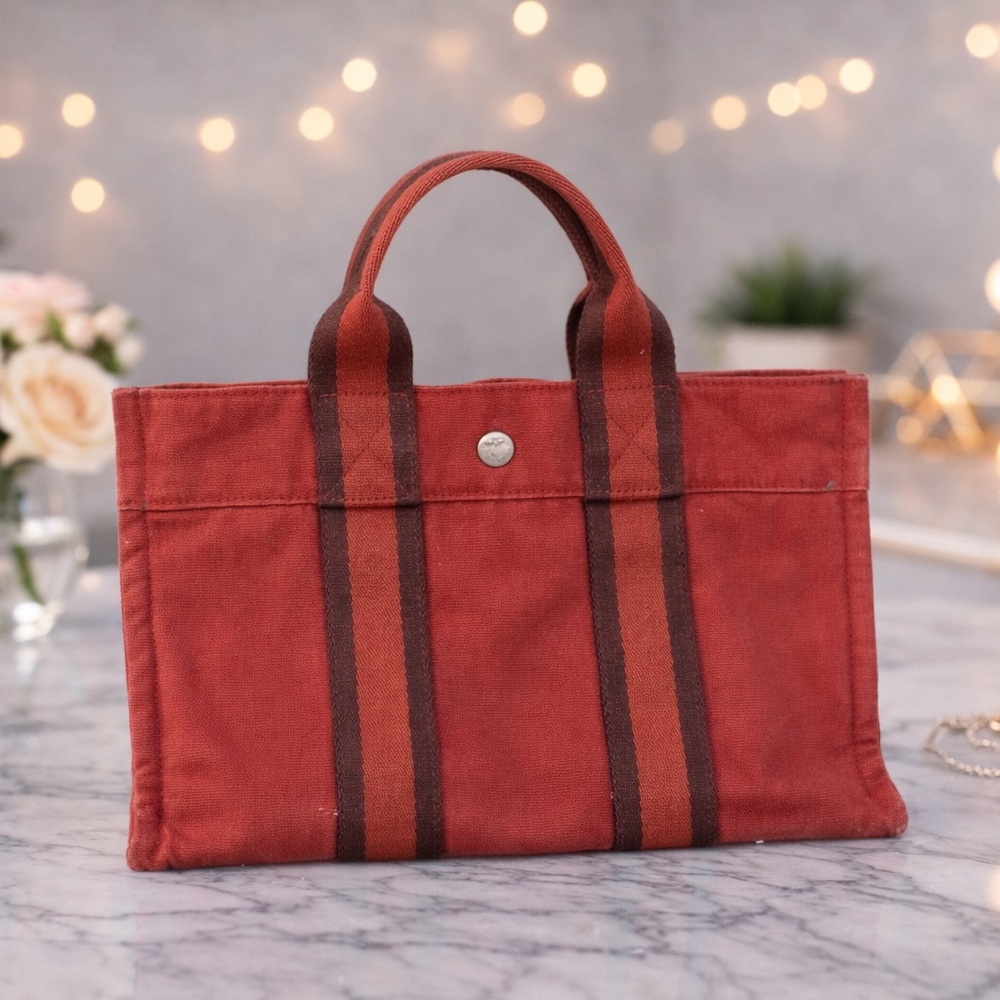 Hermès Fourre-Tout Canvas Tote - Picture 2 of 16